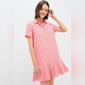 Tuckernuck Pomander Place Coral Gingham May Dress